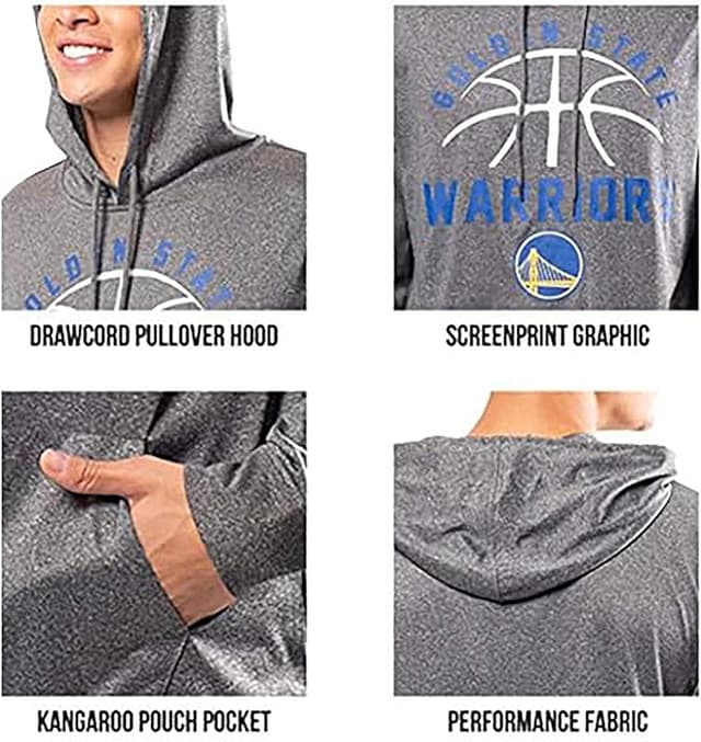 Detalle 2 de Ultra Game Men NBA Official Super Soft Lightweight Pullover Hoodie Sweatshirt (Ultra Game by UNK)