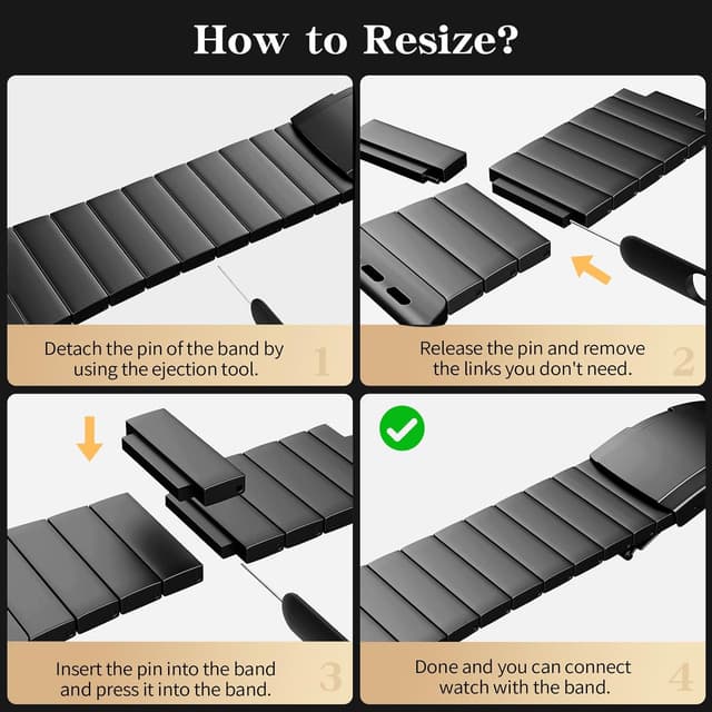 Detalle 2 de TiMOVO Titanium Strap for Apple Watch (Ultra 3/2/1, Series 11–1) Detachable Metal Band, Black