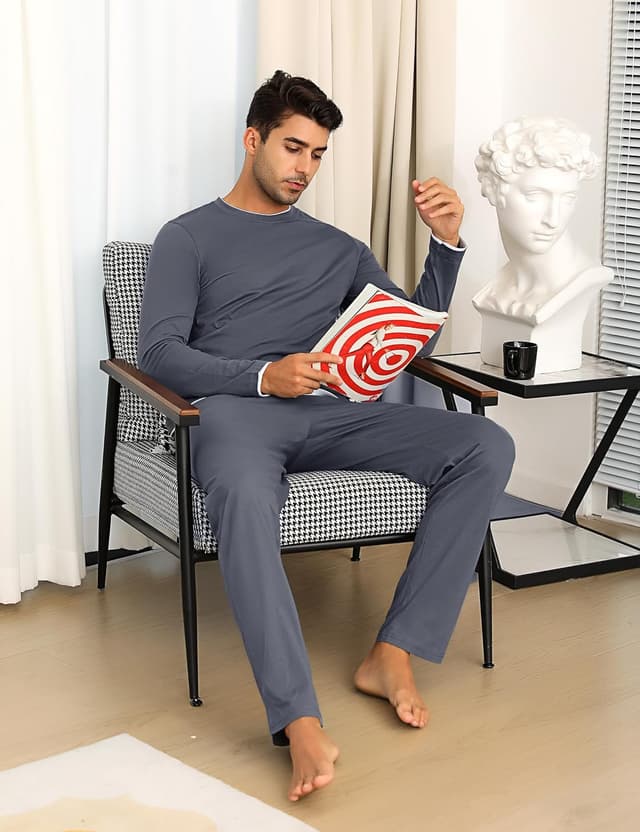 Detalle de Pyjama homme en coton chaud Aseniza