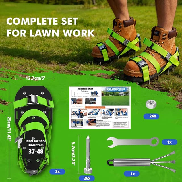 Thumbnail 6 de Scalnuvyyh Lawn Aerator Shoes – Heavy Duty spike aerator with metal buckle & adjustable straps