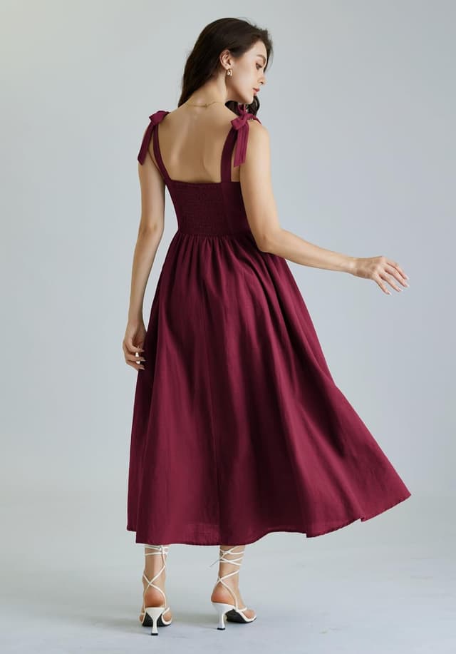 Detalle de SCARLET DARKNESS Damen Mittelalter Kleid langarm mit Schnürung und A-Linien-Renaissance-Korsettoptik