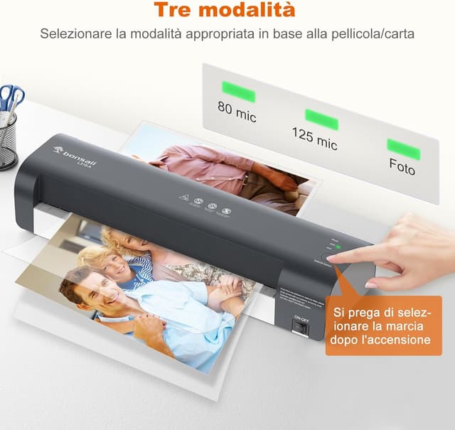 Thumbnail 4 de Bonsaii Plastificatrice A3 laminazione veloce