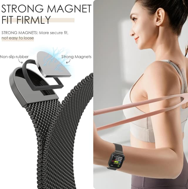 Thumbnail 3 de Original Milanese Loop Magnetic Metal Strap Compatible with Apple Watch 38–49mm (Women & Men)