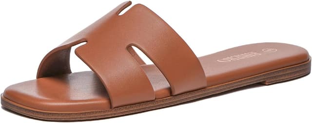 Detalle de Rihero Dressy Flat Leather Slide Sandals 👡