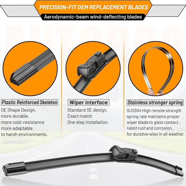 Detalle 2 de AUTOBOO 28"+21" Windshield Wipers for Ford Transit