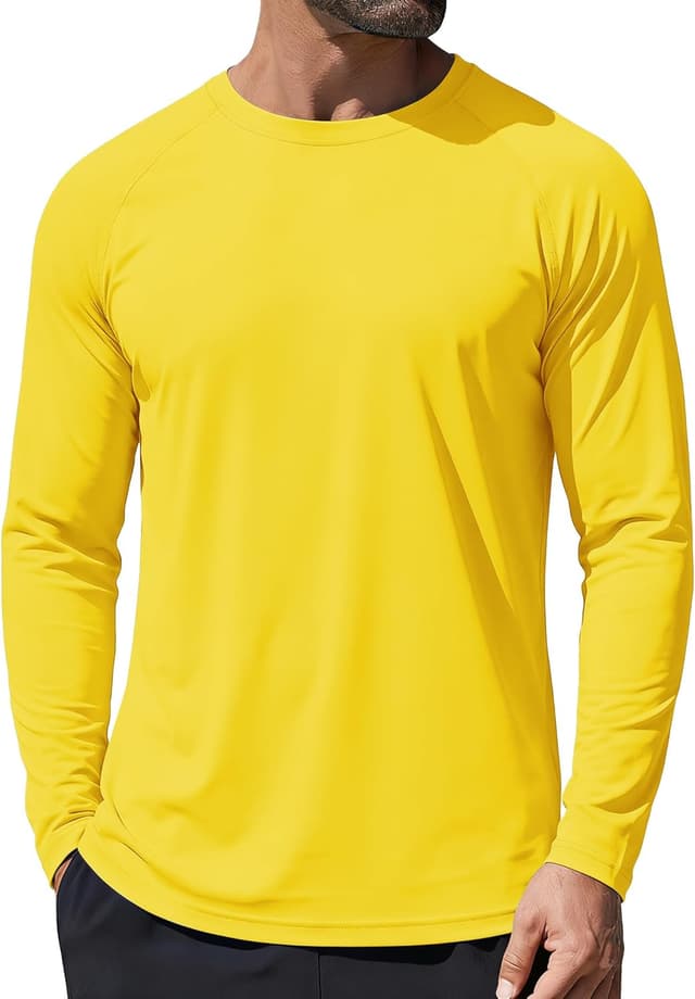 Detalle de GOLDPKF Men’s UPF 50+ Long Sleeve Sun Protection T-Shirt (Quick Dry, 4-Way Stretch)