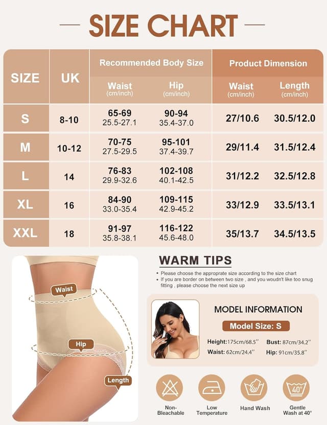 Detalle 2 de Culotte gainante Wiepux ventre plat à dentelle, sans couture (seconde peau) – noir, nude, café