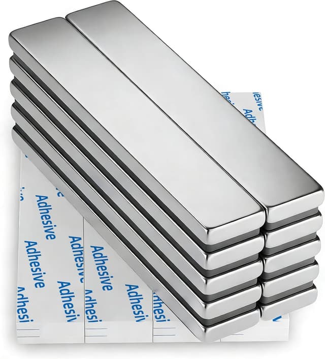 Detalle de FINDMAG 10er-Set Neodym-Stabmagnete 60 x 10 x 3 mm mit doppelseitigem Klebeband