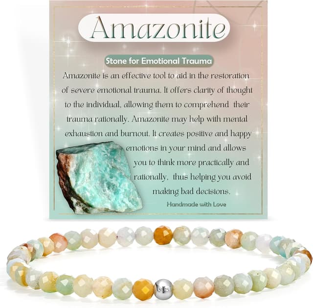 Thumbnail 6 de Farfume Edelstein-Perlenarmband mit Amethyst (4 mm) und Silber 925 – elastisch, natursteinbasiert