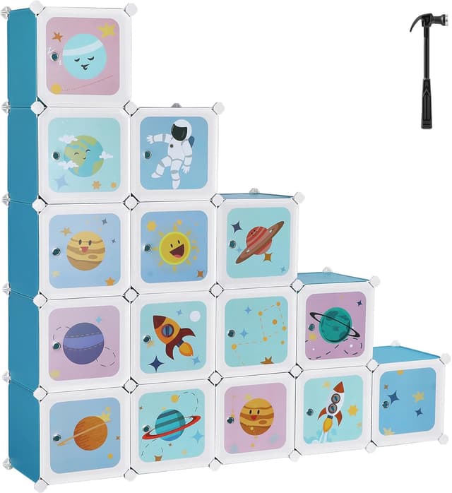 Detalle de SONGMICS Scaffale 15 cubi per bambini