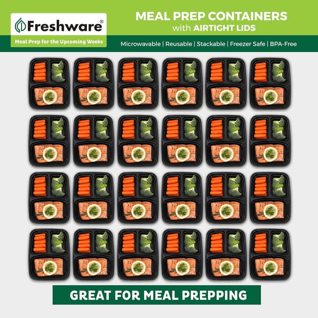 Thumbnail 2 de Freshware Meal Prep Containers 50 Pack 🍱