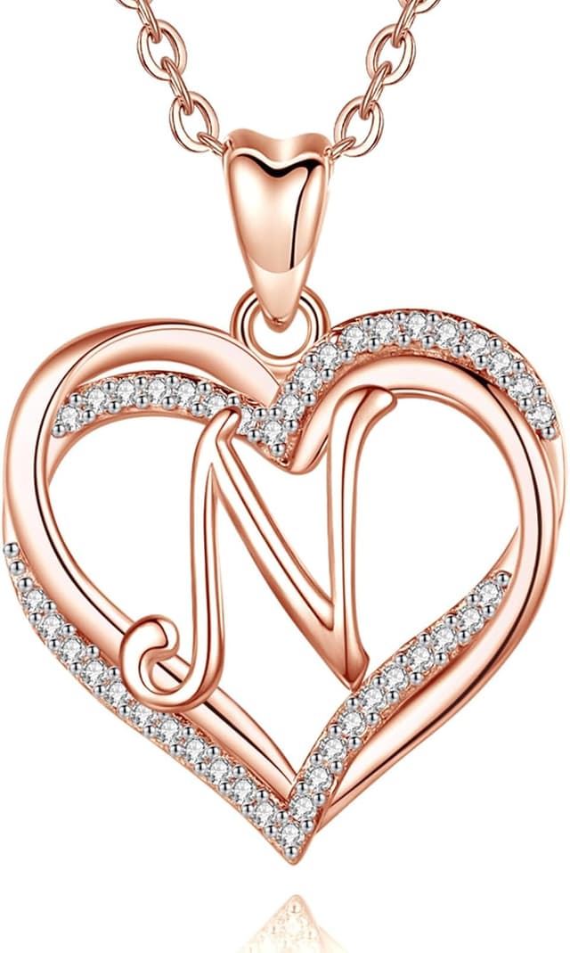 Detalle de INFUSEU collana lettera A cuore 20 pollici