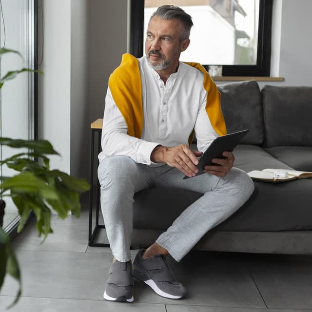 Detalle de FitVille Rebound Core V10 Men’s Extra Wide Fit trainers for walking, running and swollen feet