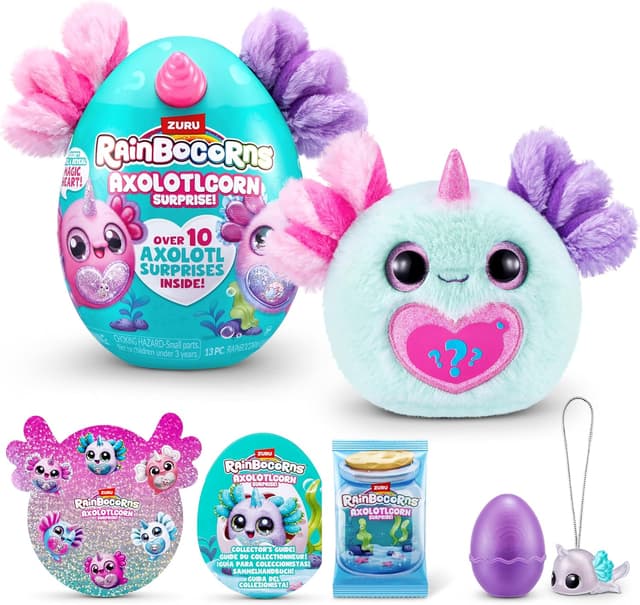 Thumbnail 6 de Rainbocorns Axolotlcorn Surprise di ZURU (GILLDA) – peluche da collezione con uovo e 10 sorprese