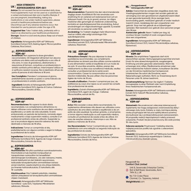 Thumbnail 4 de WeightWorld KSMâ66 Ashwagandha 1500 mg đ