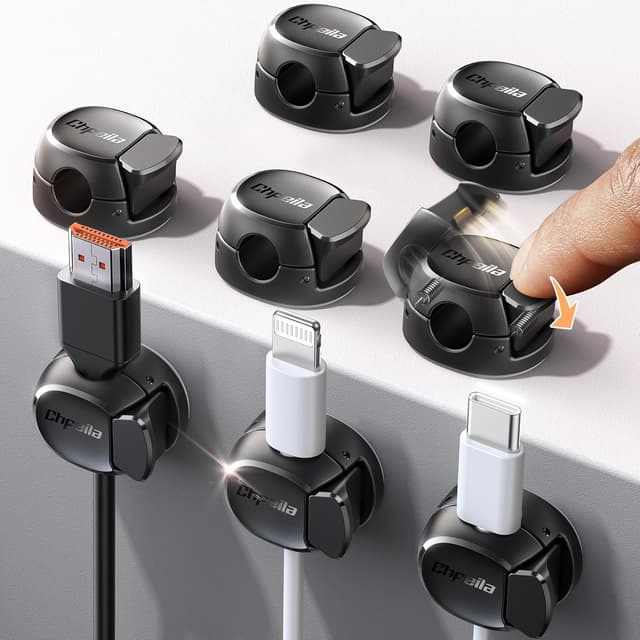Detalle de Chfeila Cable Tidy Clips 8‑pack cable organiser