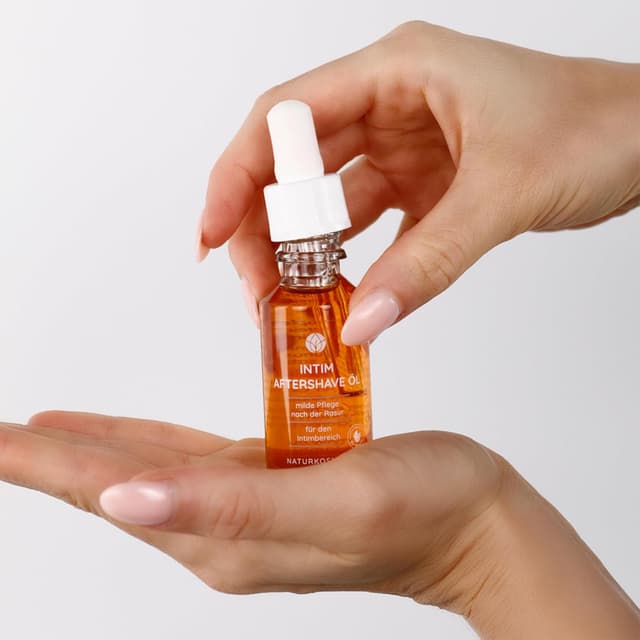 Detalle de MYLILY Intim Aftershave Öl gegen Rasierpickel & Rasurbrand – sanfte Intimpflege, 30 ml
