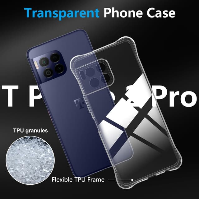 Detalle de FDHYFGDY Schutzhülle für Telekom T Phone 2 Pro inkl. Panzerglas-Schutzfolie (transparent, TPU)