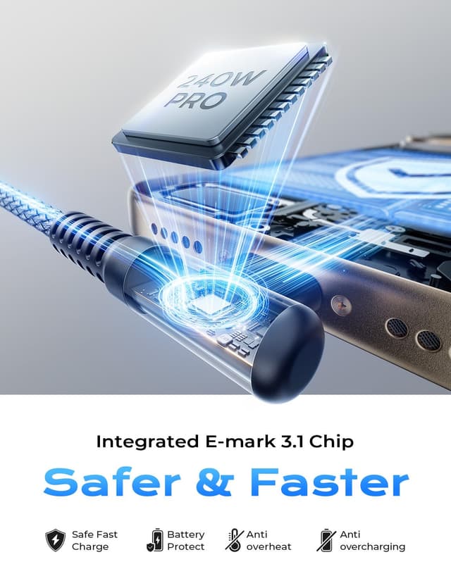 Thumbnail 6 de AINOPE 240W USB C Cable 10ft