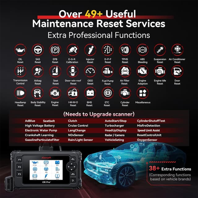 Thumbnail 1 de iCarsoft CR Pro+ OBD2 scanner with 49 services