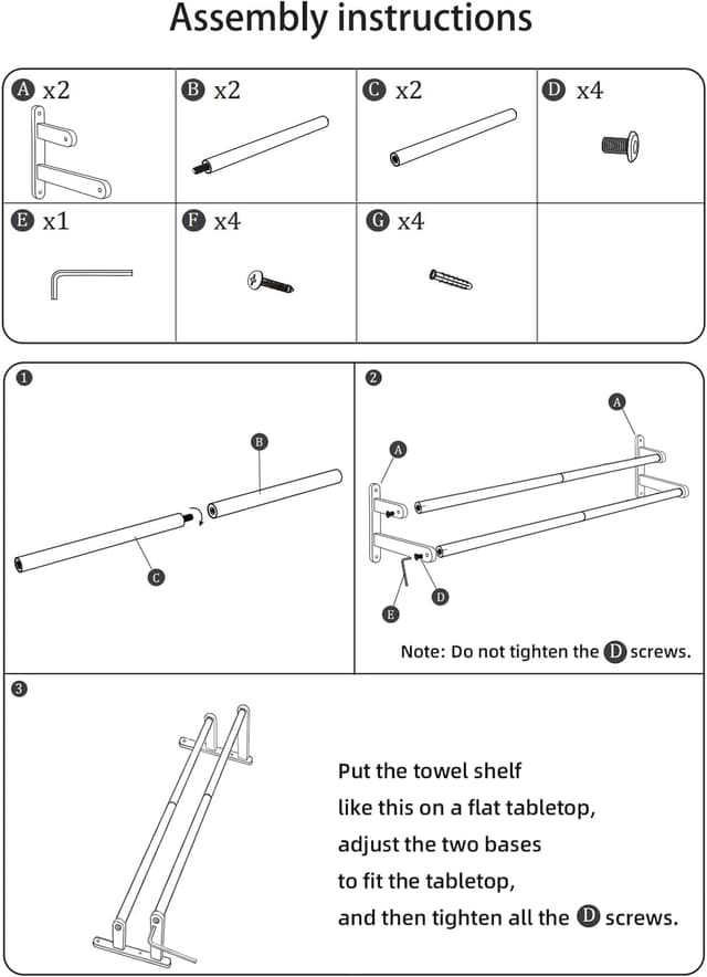Thumbnail 4 de JIAPAIDUO 60cm Double Towel Rail