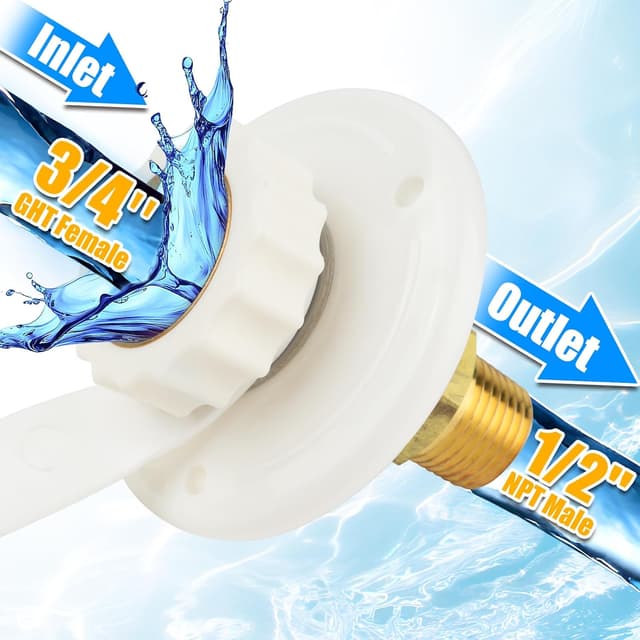 Thumbnail 1 de Himaweek RV Water Inlet Flange 1/2"