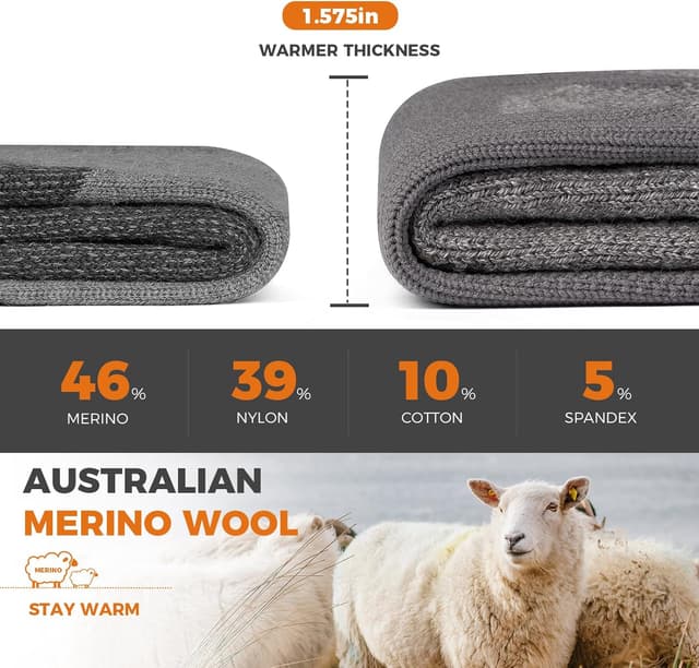 Thumbnail 4 de Merino Wool Thermal Walking Hiking Socks 3 pairs