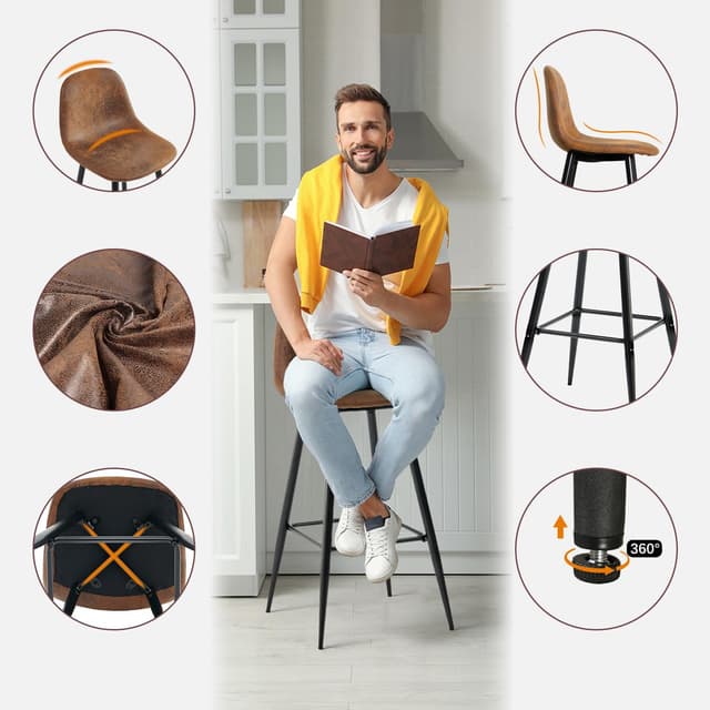 Thumbnail 3 de MEUBLE Cosy 2 Taburetes Bar 72,5 cm