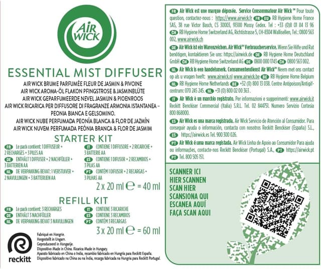 Thumbnail 5 de Air Wick Ricariche Peonia Gelsomino 3 pezzi