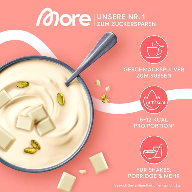 Thumbnail 1 de MORE Chunky Flavour Pistachio White Chocolate 150 g