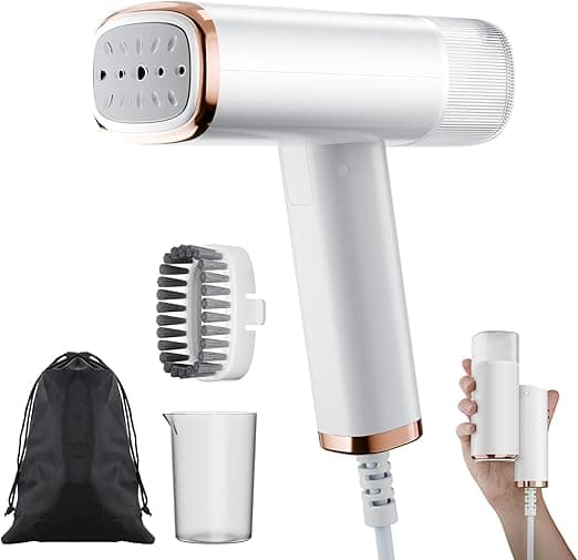 Detalle de Plancha Vertical Porter de Vapor 1200W para Varios Tejidos 🌬