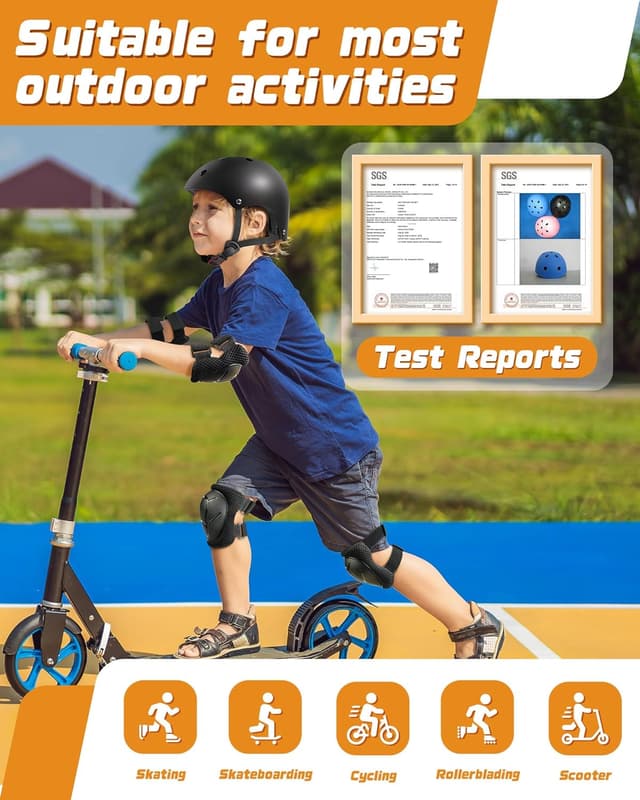 Thumbnail 6 de Kids Bike Helmet Set with Adjustable Helmet, Pads & Wrist Guards (Ages 2–14)