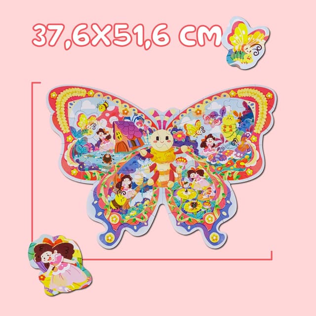 Detalle de Baroni Toys Farfalla puzzle 52 pezzi
