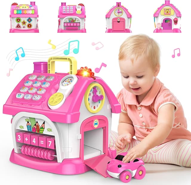 Detalle de Montessori 6-in-1 Activity House for 1–2 Year Old Girls 📼