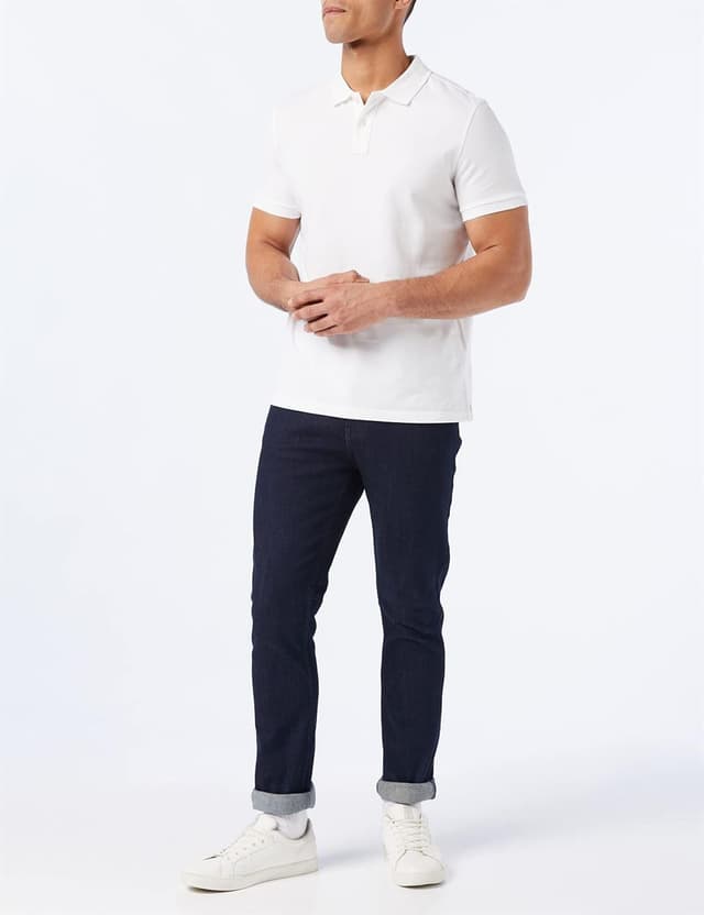 Detalle de Marc O’Polo Herren T-Shirt mit Polokragen B21223053092 (1er Pack)