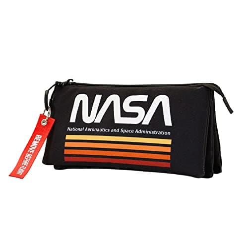 Detalle de NASA Black-Estuche Portatodo Triple FAN 23 x 11 cm ✏