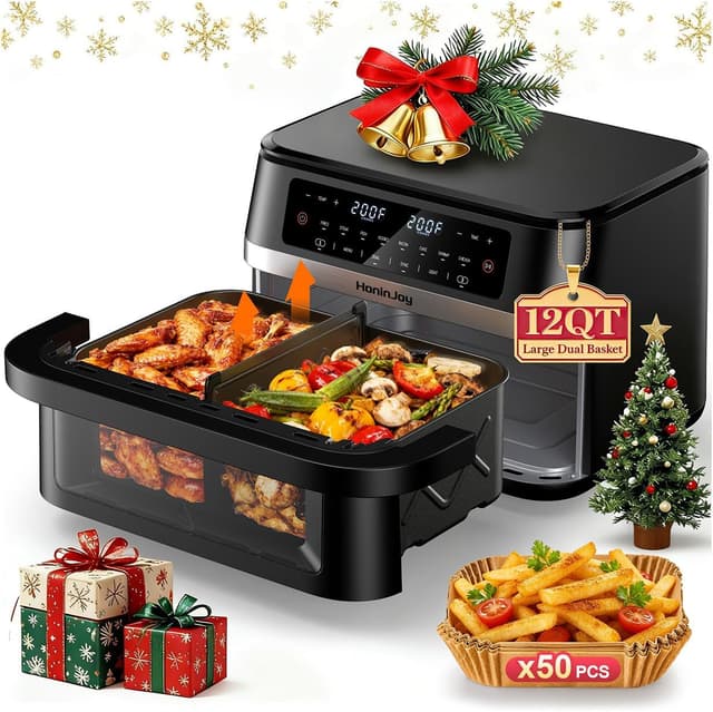 Imagen de HoninJoy 12QT Dual Basket Air Fryer en OfertitasTOP