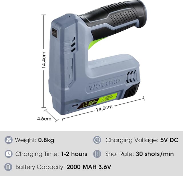 Thumbnail 6 de WORKPRO Cucitrice senza fili 2000 mAh 🔨