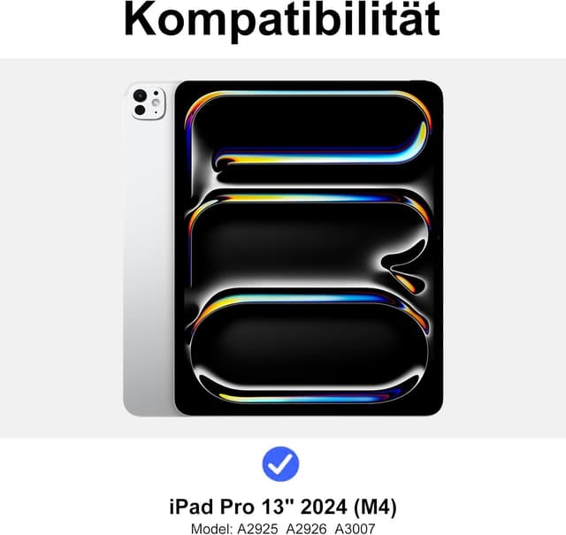 Detalle de IVEOPPE Magic Keyboard für iPad Pro 13" M5 (2025) / M4 (2024) – magnetische Tastaturhülle mit Präzisions-Trackpad, schwarz