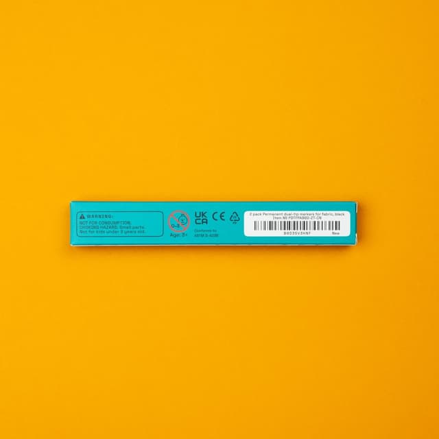 Detalle de ARTISTRO 2 schwarze Stoffmarker mit Doppelspitze – permanent für Textilien, T-Shirts & Leinwand