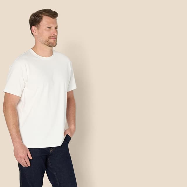 Detalle de Amazon Essentials Men’s Relaxed-Fit Heavyweight Cotton T-Shirt