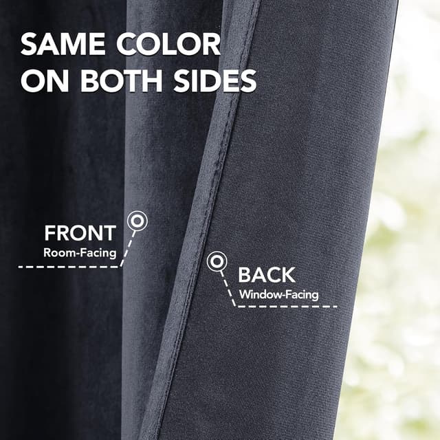 Thumbnail 6 de Deconovo Rideaux velours occultants 140×175 cm – gris (2) 📉