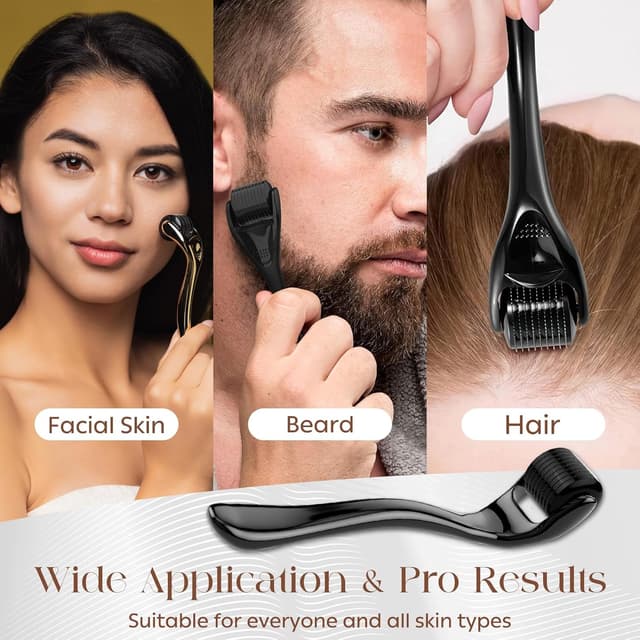 Detalle 2 de Bartroller 0,5 mm Derma-roller mit 540 Titan-Nadeln für Bartwuchs