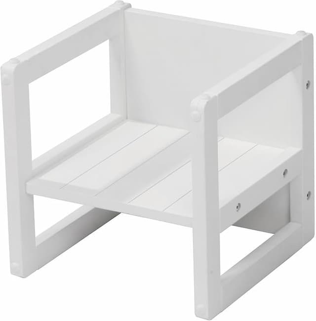 Detalle de roba Silla Infantil Blanca Reversible con 3 Alturas