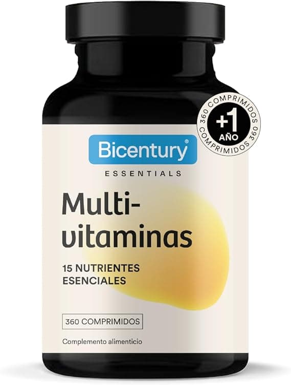 Detalle de Bicentury Multivitaminas y Minerales 🌿 360 Comprimidos, 1 Año