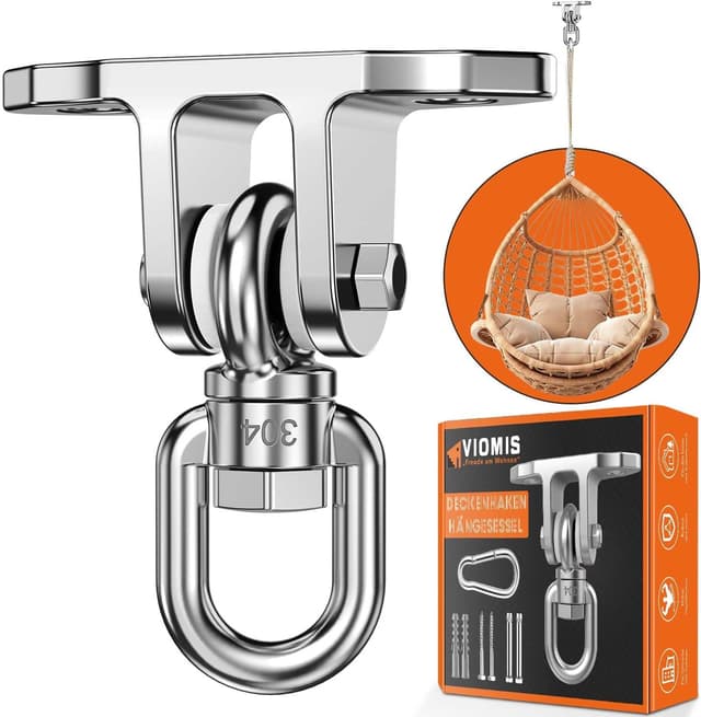 Detalle de Viomis 360° Schaukelhaken aus Edelstahl 450 kg