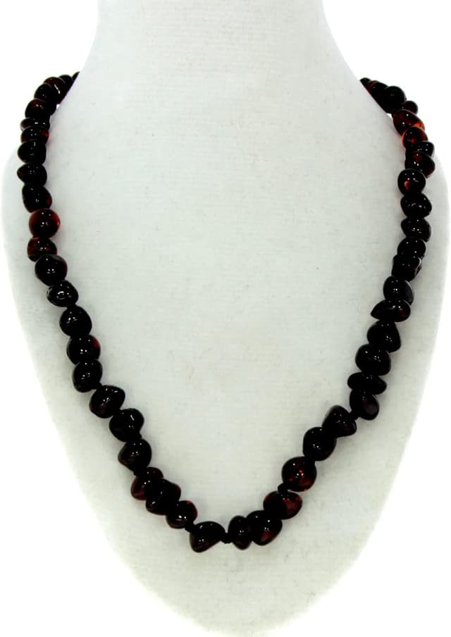 Detalle 2 de SilverAmber Jewellery Collana in ambra baltica 100% naturale (Cognac, ciliegia, miele, limone o ombré) lucida e grezza