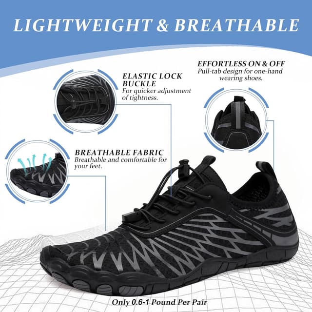 Detalle de Jmzb Barefoot Shoes (Wide Toe Box) for Women & Men — Grounded Walking, Hiking & Trail Running