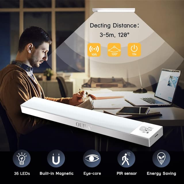 Thumbnail 6 de OUILA Schrankbeleuchtung LED (3er-Set) mit Bewegungsmelder, batteriebetrieben, ohne Bohren