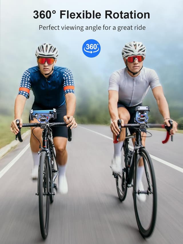 Detalle 2 de CIRYCASE Bike Phone Holder (3s install, anti-vibration, 360° rotation) for 4.7–6.8” phones